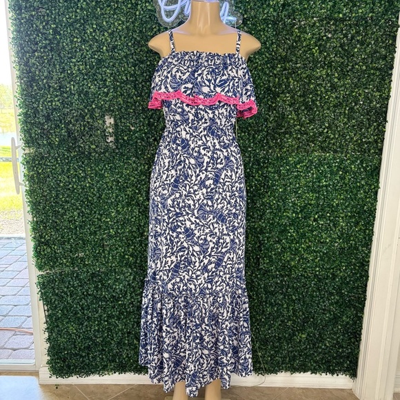 Lilly Pulitzer Vibrant Print Maxi Dress Resort Chic Size XS - Picture 3 of 12